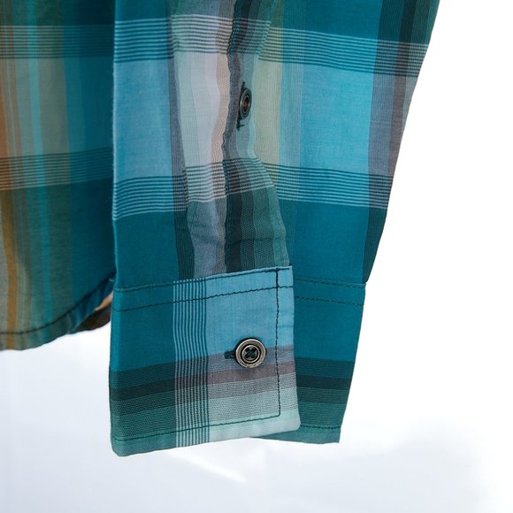 Prana Holton Shirt Button Front Plaid Men's Size Large - Picture 4 of 6